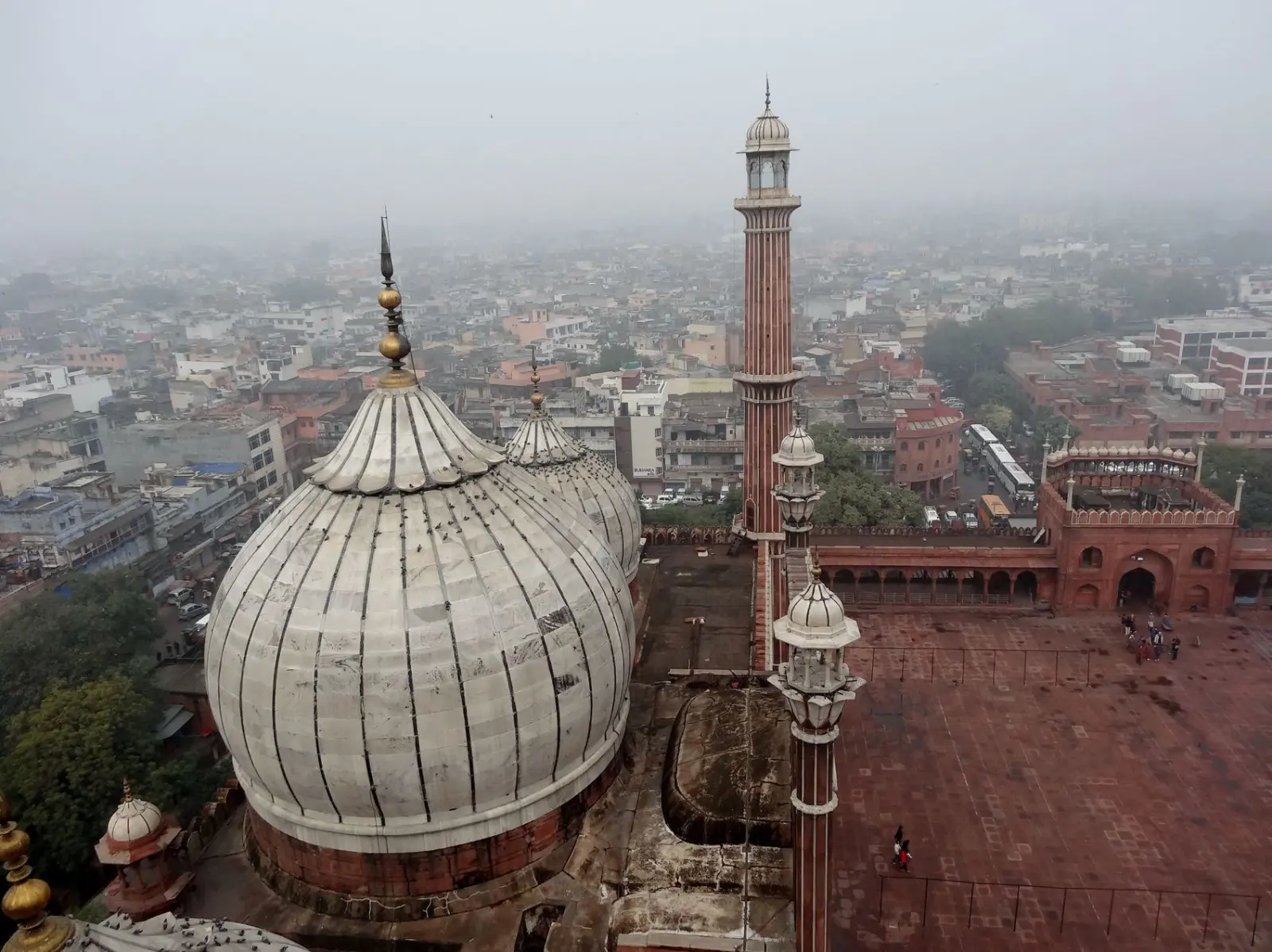 Delhi | Vue du minaret Jama Masjid